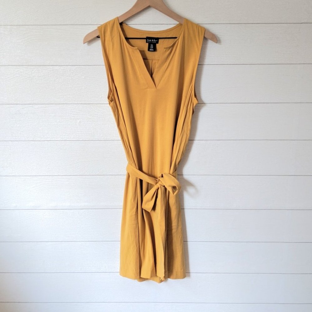 Nicole Miller Sleeveless Ribbon Belt Dress 8